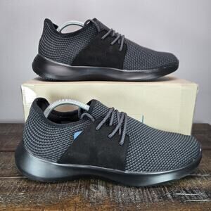 Vessi Everyday Classic Mens Size 11 Lace Up Waterproof Shoes Sneakers All Black